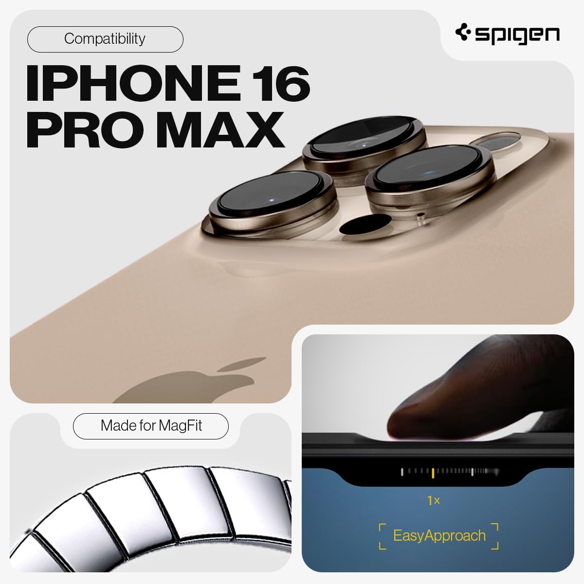 Θήκη Spigen Tough Armor T AI MagFit Gunmetal iPhone 16 Pro Max ΘΗΚΕΣ Spigen Θήκη Spigen Tough Armor T AI MagFit Gunmetal iPhone 16 Pro Max - Image 3