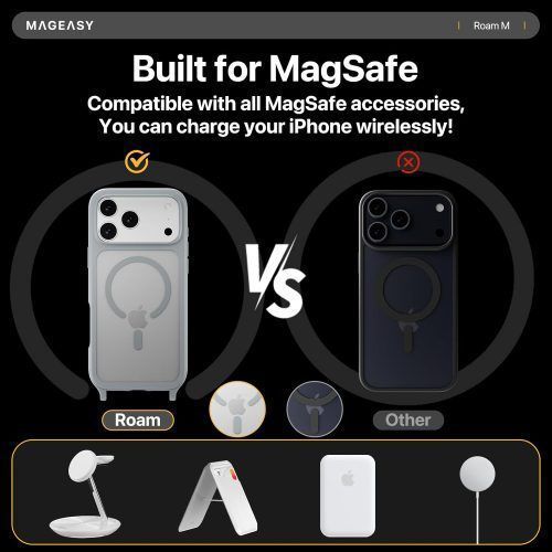 Alternative view of Θήκη MagEasy Roar M with Lanyard Magsafe Coral iPhone 17 Pro Max