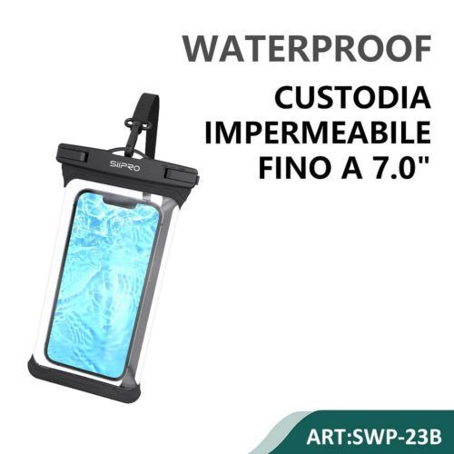 Siipro Universal Waterproof Bag Case 7″ Black GADGETS SIIPRO Siipro Universal Waterproof Bag Case 7" Black