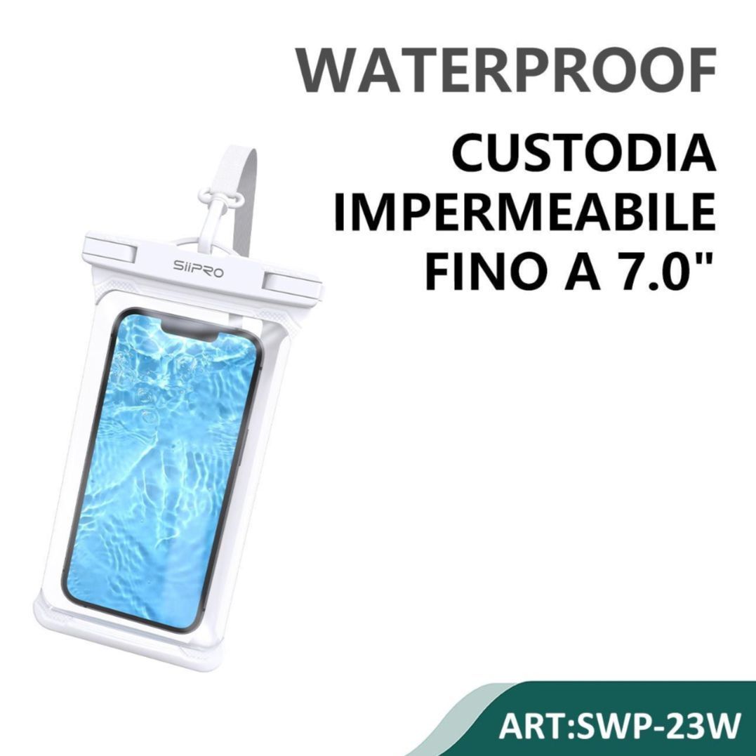 Siipro Universal Waterproof Bag Case 7″ White GADGETS SIIPRO Siipro Universal Waterproof Bag Case 7" White
