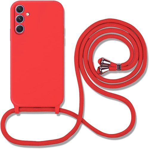 Θήκη Liquid Silicone Κορδόνι Red Samsung Galaxy A16