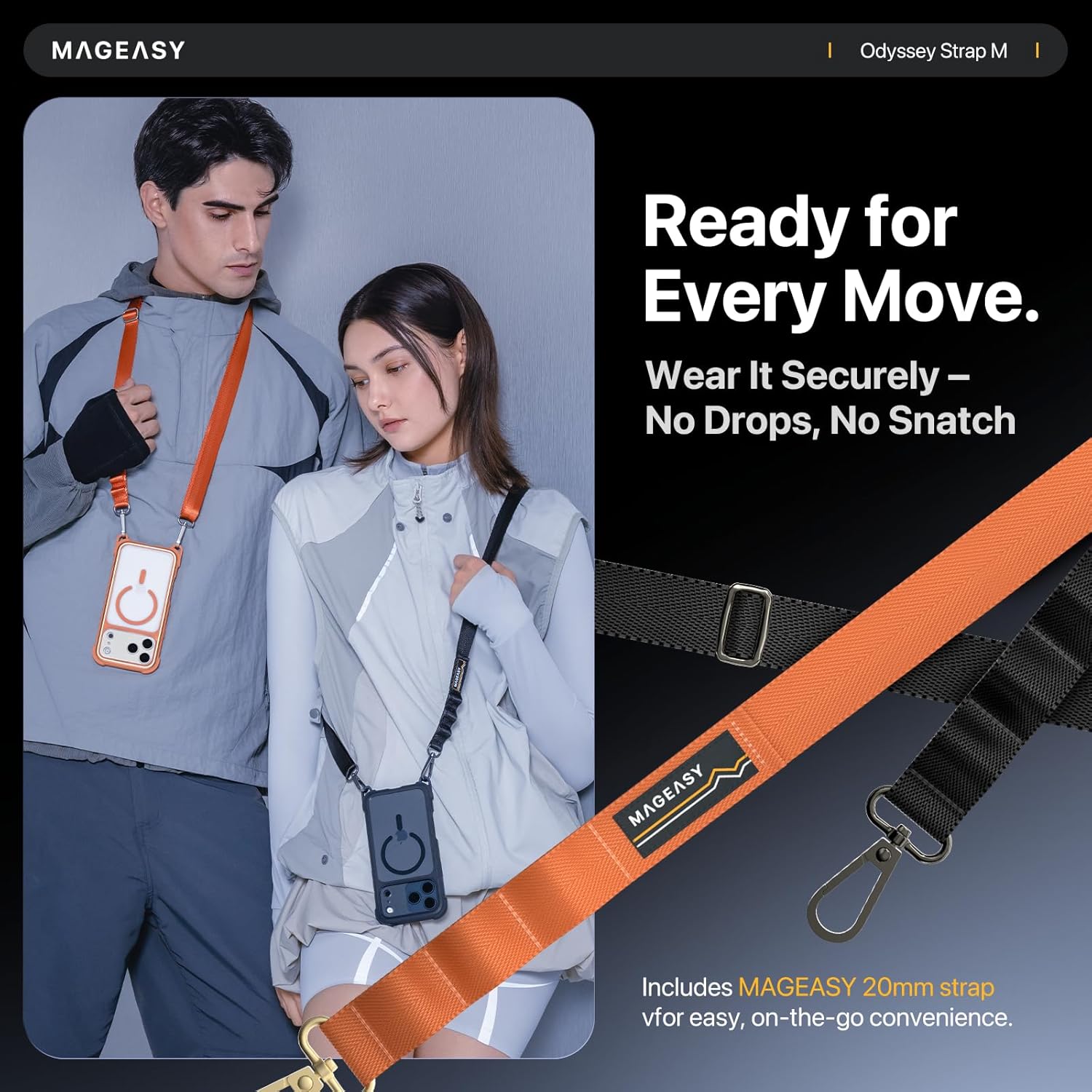 Θήκη MagEasy Odyssey M with Lanyard Magsafe Mist Gray iPhone 17 Pro ΘΗΚΕΣ MagEasy Θήκη MagEasy Odyssey M with Lanyard Magsafe Mist Gray iPhone 17 Pro - Image 5