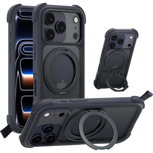 Θήκη MagEasy Odyssey Stand M Magsafe Leatherette Midnight iPhone 17 Pro