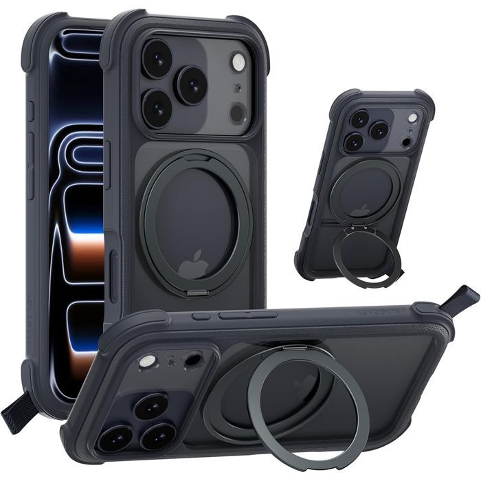 Θήκη MagEasy Odyssey Stand M Magsafe Leatherette Midnight iPhone 17 Pro Max ΘΗΚΕΣ MagEasy Θήκη MagEasy Odyssey Stand M Magsafe Leatherette Midnight iPhone 17 Pro Max