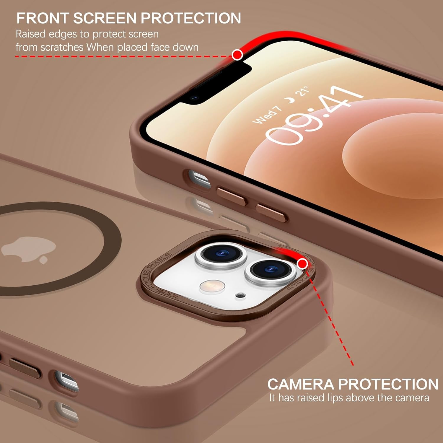 Θήκη Orso MagCase Focus Frosted Brown iPhone 12/12 Pro ΘΗΚΕΣ Orso Θήκη Orso MagCase Focus Frosted Brown iPhone 12/12 Pro - Image 3