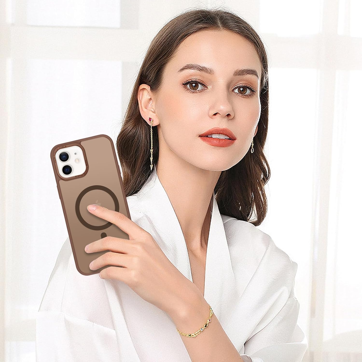 Θήκη Orso MagCase Focus Frosted Brown iPhone 12/12 Pro ΘΗΚΕΣ Orso Θήκη Orso MagCase Focus Frosted Brown iPhone 12/12 Pro - Image 2
