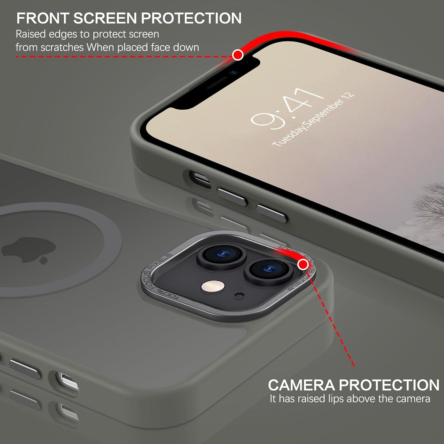 Θήκη Orso MagCase Focus Frosted Grey iPhone 12/12 Pro ΘΗΚΕΣ Orso Θήκη Orso MagCase Focus Frosted Grey iPhone 12/12 Pro - Image 4