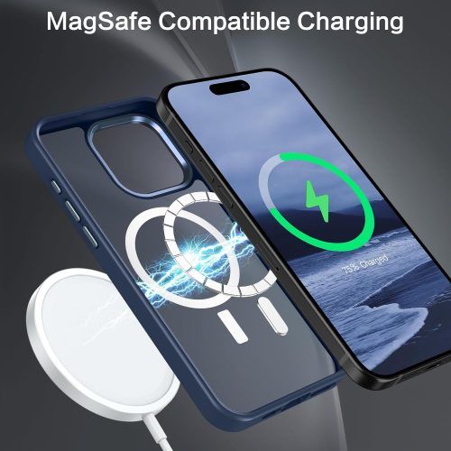 Alternative view of Θήκη Orso MagCase Focus Frosted Dark Blue iPhone 15 Pro
