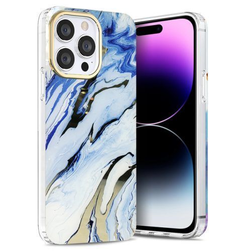 Θήκη Orso Marble Silicone Blue iPhone 14 Pro