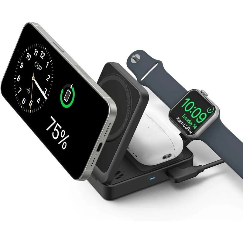 Anker Qi2 MagGo 3in1 Charging Station MFW Black APPLE WATCH Anker Anker Qi2 MagGo 3in1 Charging Station MFW Black