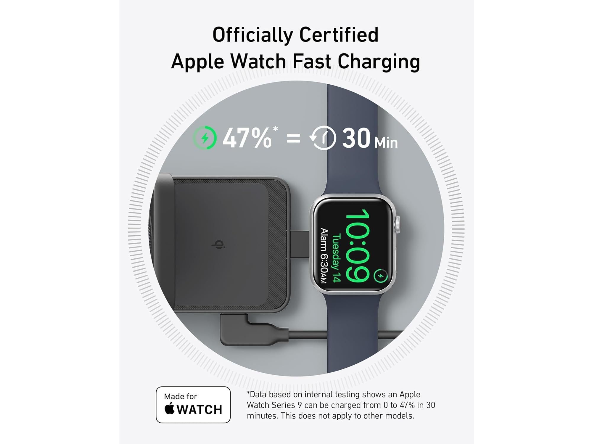 Anker Qi2 MagGo 3in1 Charging Station MFW Black APPLE WATCH Anker Anker Qi2 MagGo 3in1 Charging Station MFW Black - Image 4