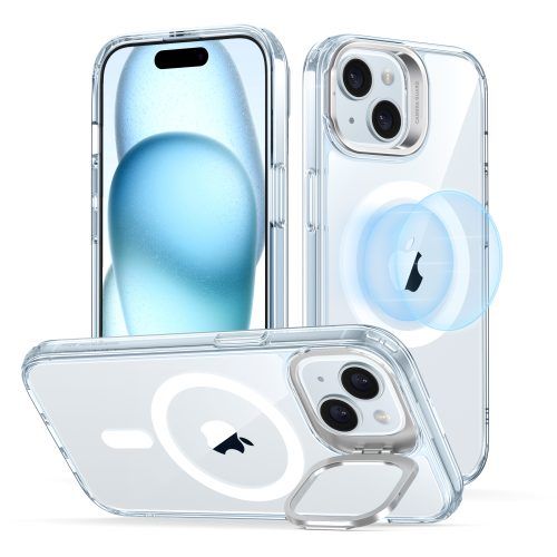 Θήκη ESR Classic Hybrid with Stash Stand HaloLock MagSafe Clear Light Blue iPhone 15 ΘΗΚΕΣ ESR Θήκη ESR Classic Hybrid with Stash Stand HaloLock MagSafe Clear Light Blue iPhone 15