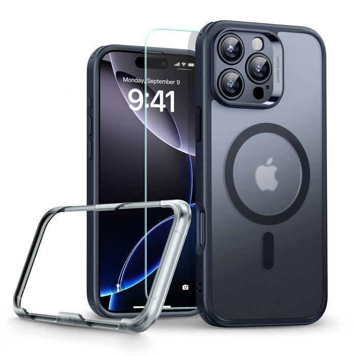 Full Protection Pro Set ESR Classic HaloLock MagSafe Frosted Black iPhone 16 Pro Max ΘΗΚΕΣ ESR Full Protection Pro Set ESR Classic HaloLock MagSafe Frosted Black iPhone 16 Pro Max