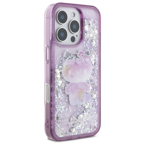 Θήκη Hello Kitty Liquid Glitter 50th Anniversary Party Clear Pink iPhone 16 Pro Max ΘΗΚΕΣ Hello Kitty Θήκη Hello Kitty Liquid Glitter 50th Anniversary Party Clear Pink iPhone 16 Pro Max - Image 3