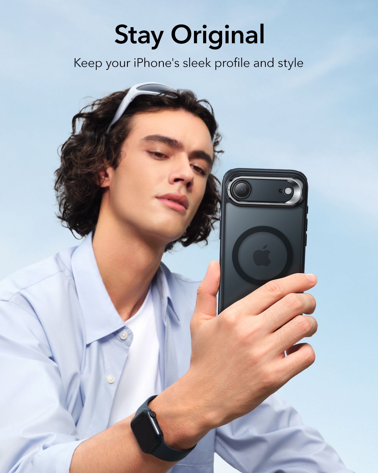 Θήκη ESR Classic Hybrid with Stash Stand (Camera Control Button) HaloLock MagSafe Frosted Black iPhone Air ΘΗΚΕΣ ESR Θήκη ESR Classic Hybrid with Stash Stand (Camera Control Button) HaloLock MagSafe Frosted Black iPhone Air - Image 3
