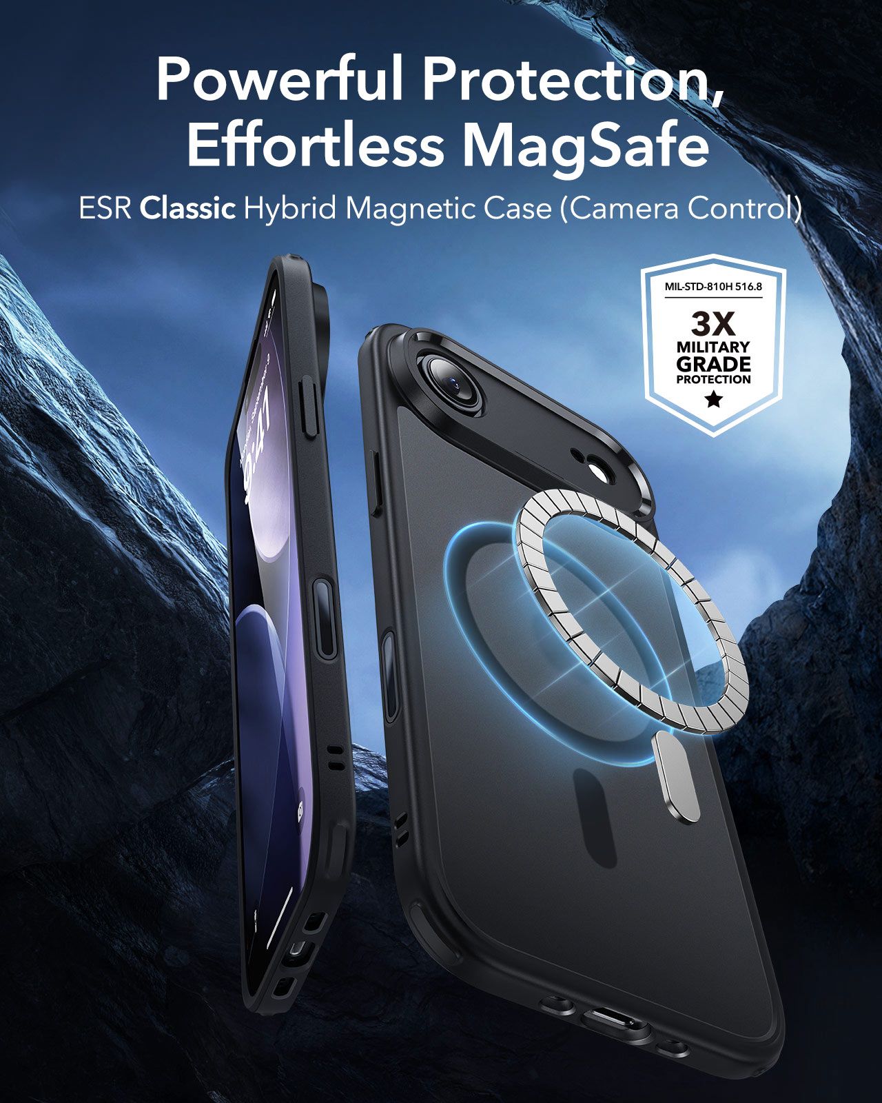 Θήκη ESR Classic Hybrid (Camera Control Button) MagSafe Frosted Black iPhone Air ΘΗΚΕΣ ESR Θήκη ESR Classic Hybrid (Camera Control Button) MagSafe Frosted Black iPhone Air - Image 7