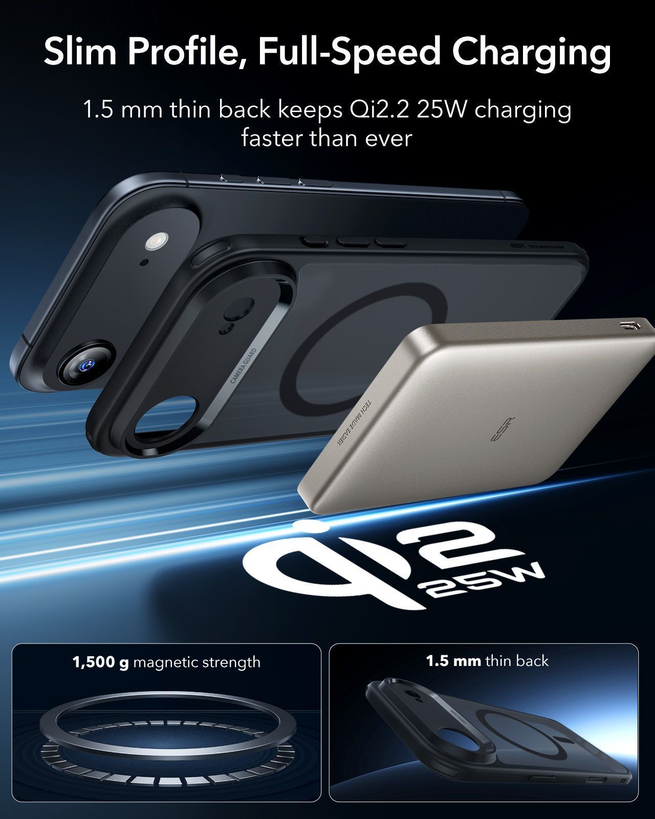 Θήκη ESR Classic Hybrid (Camera Control Button) MagSafe Frosted Black iPhone Air ΘΗΚΕΣ ESR Θήκη ESR Classic Hybrid (Camera Control Button) MagSafe Frosted Black iPhone Air - Image 6