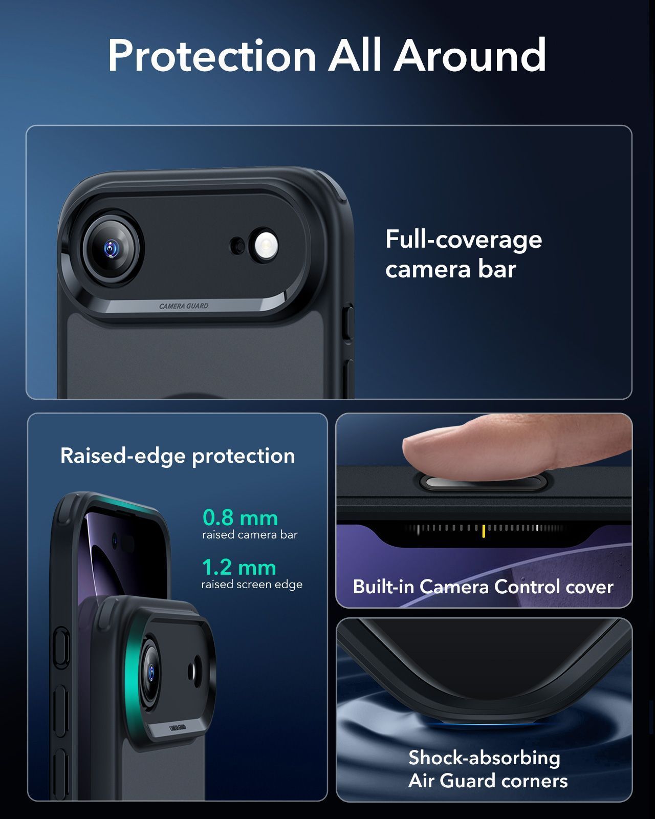 Θήκη ESR Classic Hybrid (Camera Control Button) MagSafe Frosted Black iPhone Air ΘΗΚΕΣ ESR Θήκη ESR Classic Hybrid (Camera Control Button) MagSafe Frosted Black iPhone Air - Image 4
