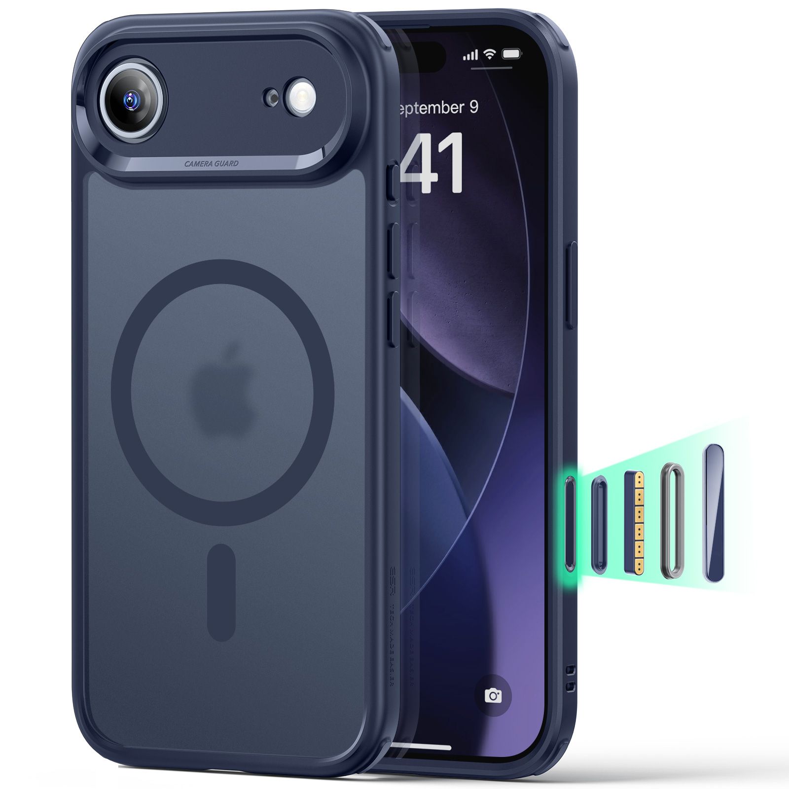 Θήκη ESR Classic Hybrid (Camera Control Button) MagSafe Frosted Blue iPhone Air ΘΗΚΕΣ ESR Θήκη ESR Classic Hybrid (Camera Control Button) MagSafe Frosted Blue iPhone Air
