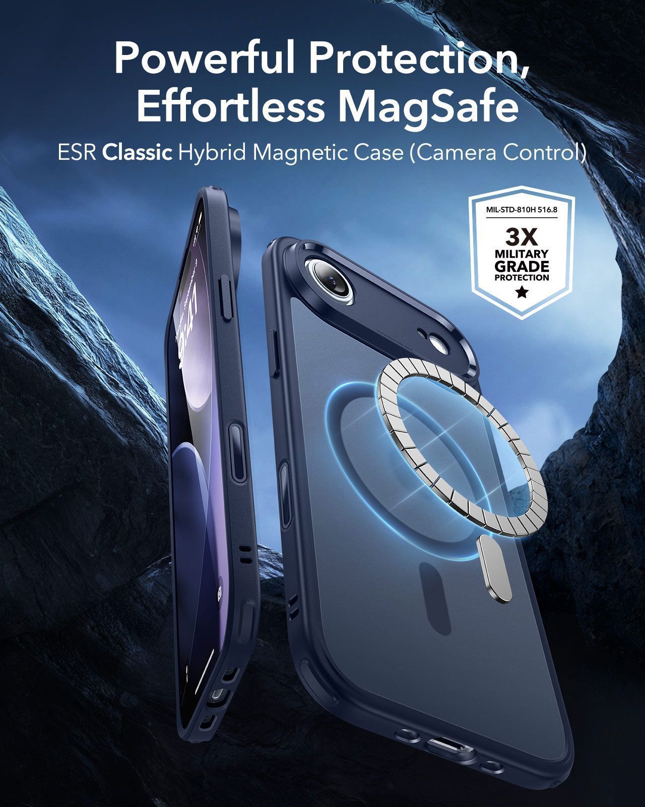Θήκη ESR Classic Hybrid (Camera Control Button) MagSafe Frosted Blue iPhone Air ΘΗΚΕΣ ESR Θήκη ESR Classic Hybrid (Camera Control Button) MagSafe Frosted Blue iPhone Air - Image 6