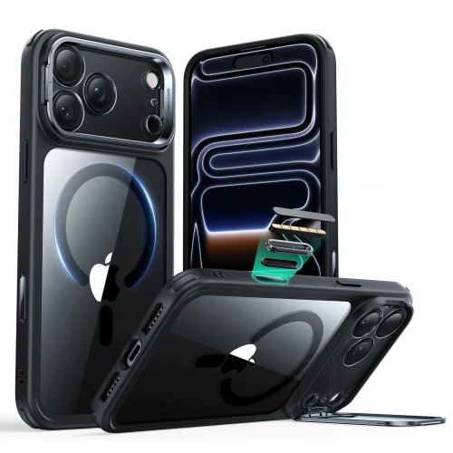Θήκη ESR Classic Hybrid with Stash Stand (Camera Control Button) HaloLock MagSafe Clear Black iPhone 17 Pro
