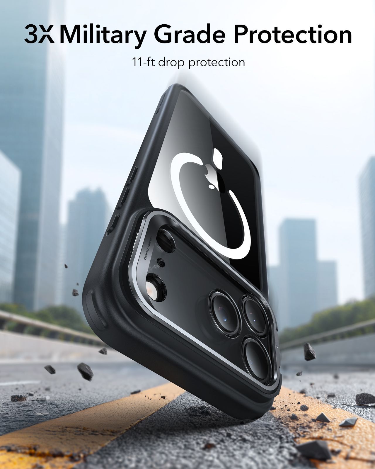 Θήκη ESR Classic Hybrid with Stash Stand (Camera Control Button) HaloLock MagSafe Clear Black iPhone 17 Pro Max ΘΗΚΕΣ ESR Θήκη ESR Classic Hybrid with Stash Stand (Camera Control Button) HaloLock MagSafe Clear Black iPhone 17 Pro Max - Image 7