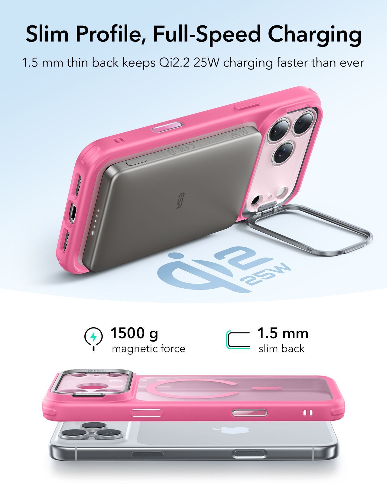 Θήκη ESR Classic Hybrid with Stash Stand (Camera Control Button) HaloLock MagSafe Frosted Pink iPhone 17 Pro Max ΘΗΚΕΣ ESR Θήκη ESR Classic Hybrid with Stash Stand (Camera Control Button) HaloLock MagSafe Frosted Pink iPhone 17 Pro Max - Image 7