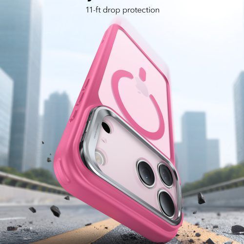 Alternative view of Θήκη ESR Classic Hybrid with Stash Stand (Camera Control Button) HaloLock MagSafe Frosted Pink iPhone 17 Pro Max