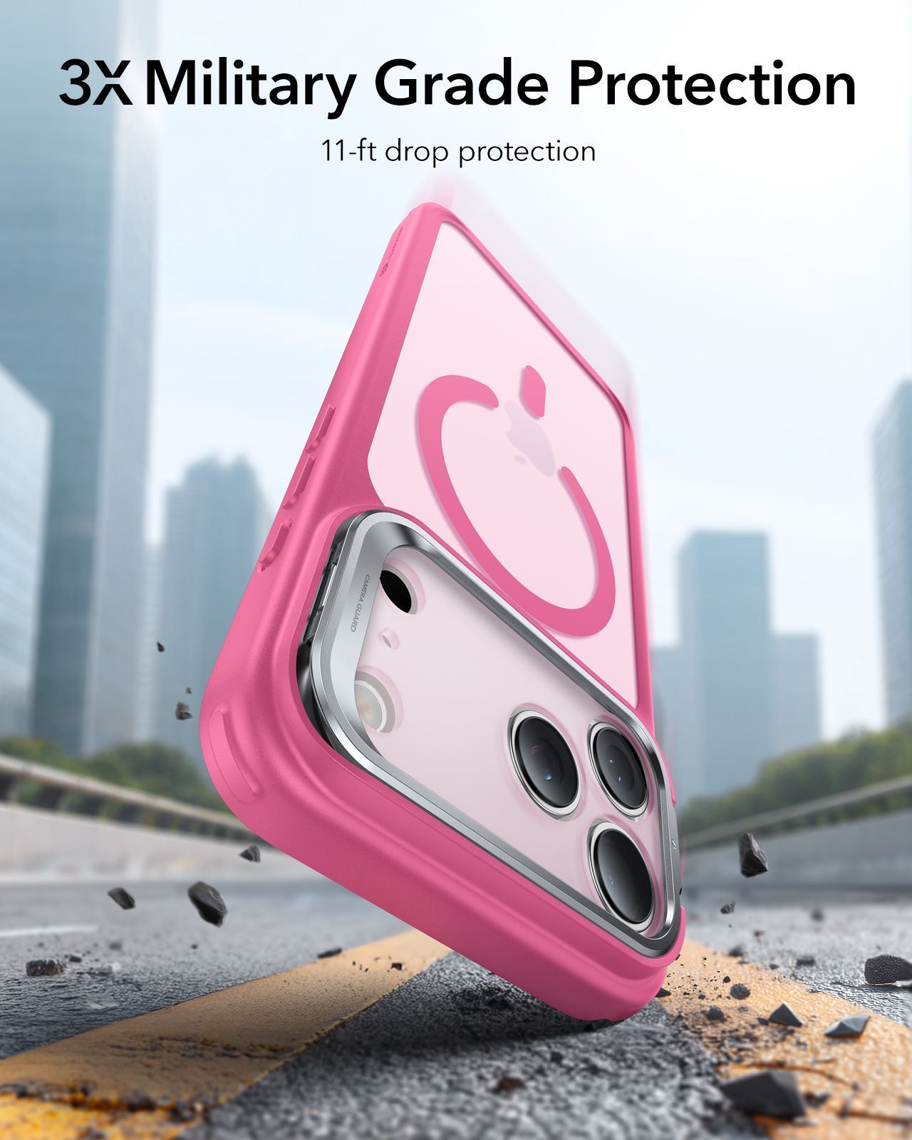 Θήκη ESR Classic Hybrid with Stash Stand (Camera Control Button) HaloLock MagSafe Frosted Pink iPhone 17 Pro Max ΘΗΚΕΣ ESR Θήκη ESR Classic Hybrid with Stash Stand (Camera Control Button) HaloLock MagSafe Frosted Pink iPhone 17 Pro Max - Image 2