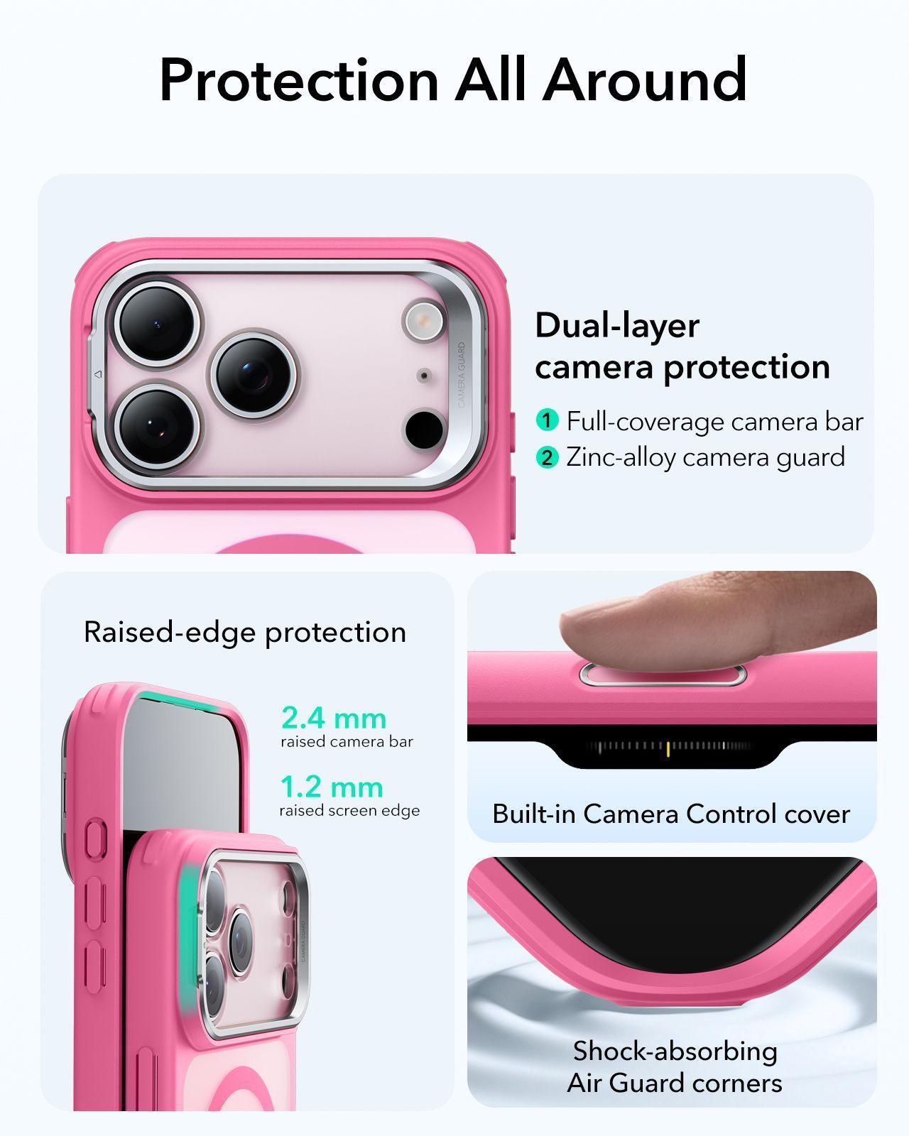 Θήκη ESR Classic Hybrid with Stash Stand (Camera Control Button) HaloLock MagSafe Frosted Pink iPhone 17 Pro Max ΘΗΚΕΣ ESR Θήκη ESR Classic Hybrid with Stash Stand (Camera Control Button) HaloLock MagSafe Frosted Pink iPhone 17 Pro Max - Image 3