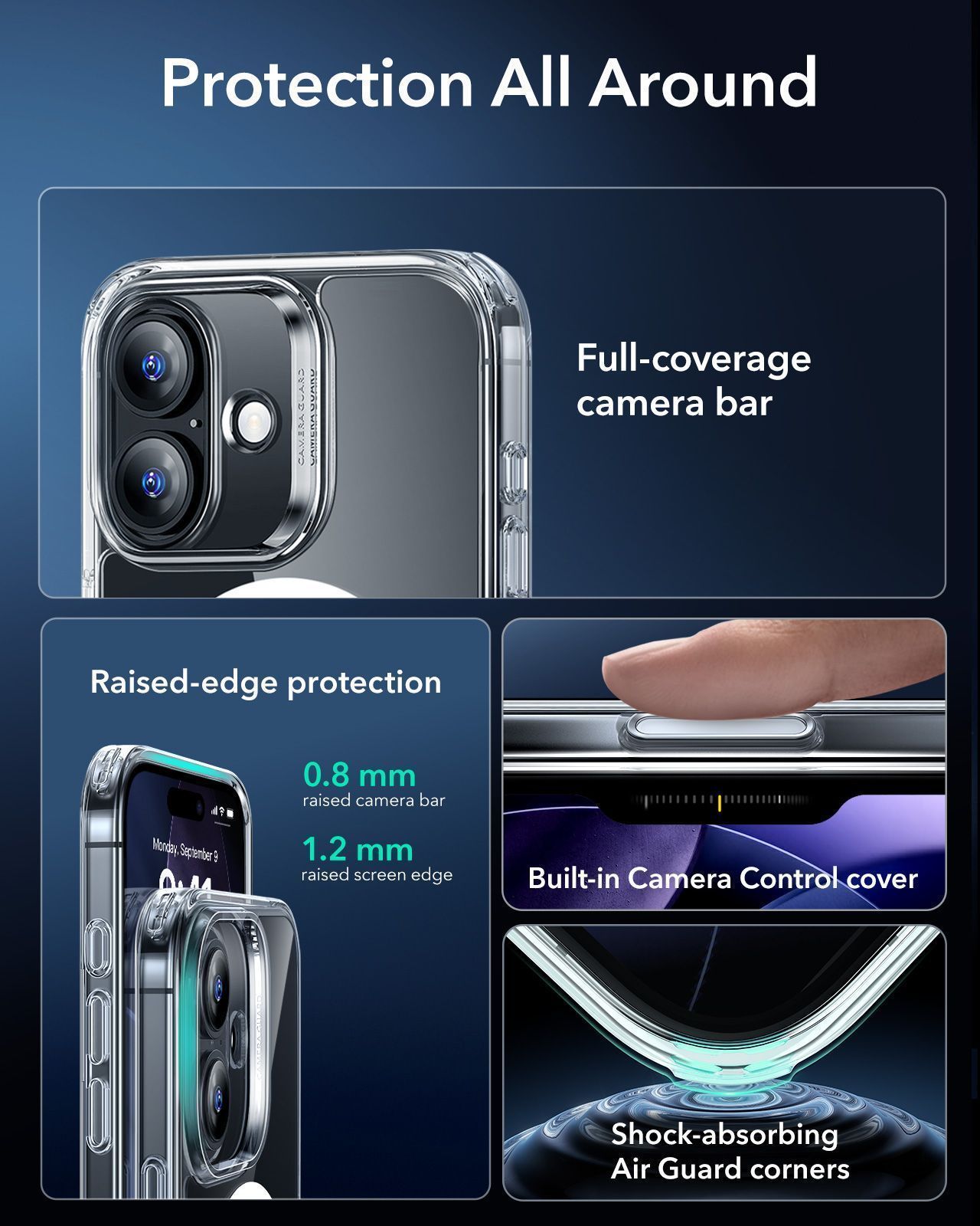 ESR Set Classic Hybrid (Camera Control) HaloLock MagSafe Clear iPhone 17 ΘΗΚΕΣ ESR ESR Set Classic Hybrid (Camera Control) HaloLock MagSafe Clear iPhone 17 - Image 6