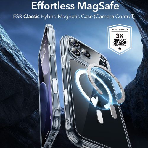Alternative view of ESR Set Classic Hybrid (Camera Control) HaloLock MagSafe Clear iPhone 17 Pro