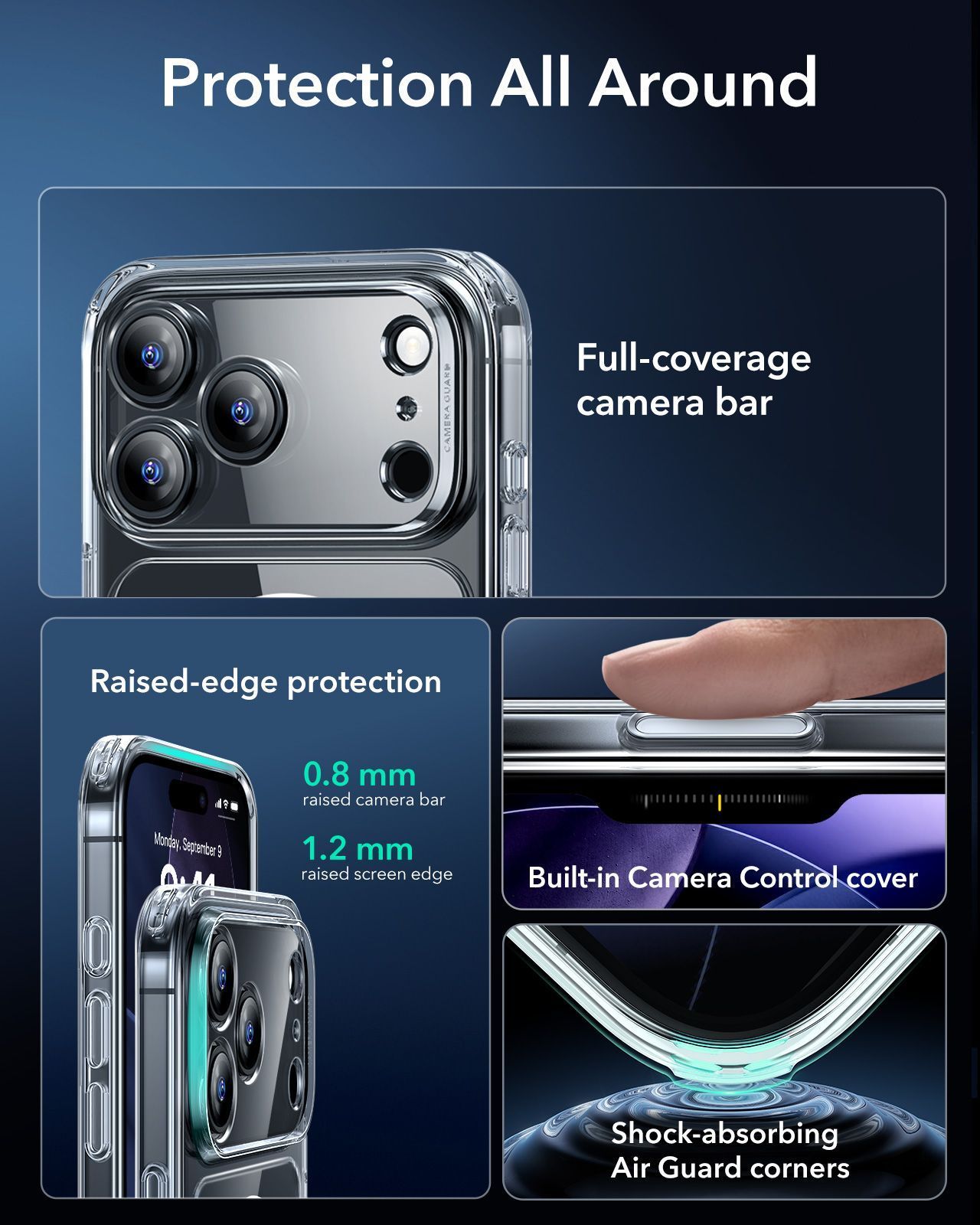 Θήκη ESR Classic Hybrid (Camera Control Button) MagSafe Clear iPhone 17 Pro Max ΘΗΚΕΣ ESR Θήκη ESR Classic Hybrid (Camera Control Button) MagSafe Clear iPhone 17 Pro Max - Image 7