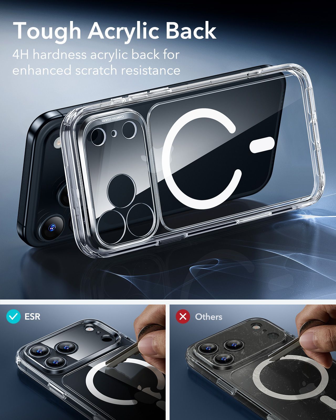 Θήκη ESR Classic Hybrid (Camera Control Button) MagSafe Clear iPhone 17 Pro Max ΘΗΚΕΣ ESR Θήκη ESR Classic Hybrid (Camera Control Button) MagSafe Clear iPhone 17 Pro Max - Image 4