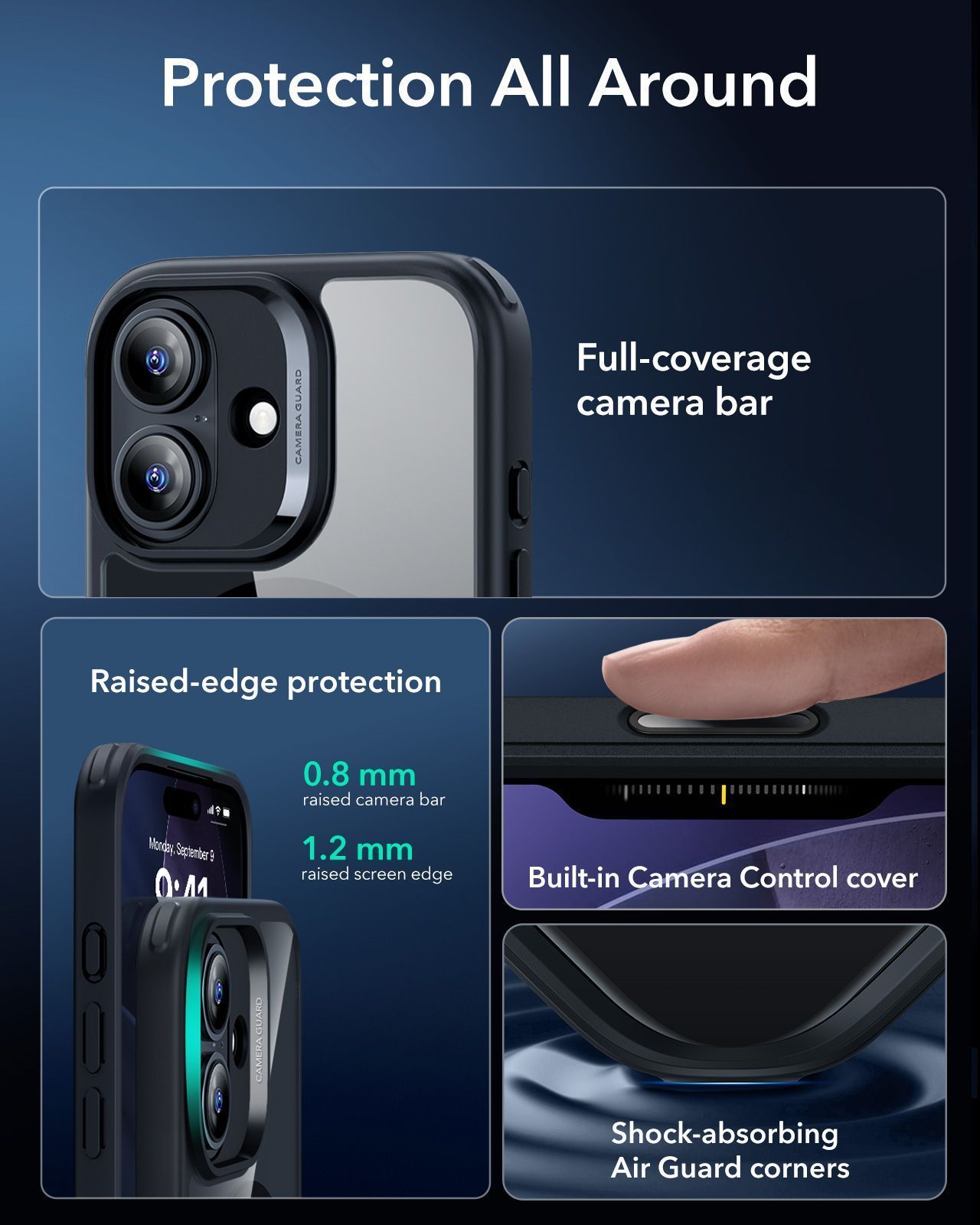 Θήκη ESR Classic Hybrid (Camera Control Button) MagSafe Clear Black iPhone 17 ΘΗΚΕΣ ESR Θήκη ESR Classic Hybrid (Camera Control Button) MagSafe Clear Black iPhone 17 - Image 6