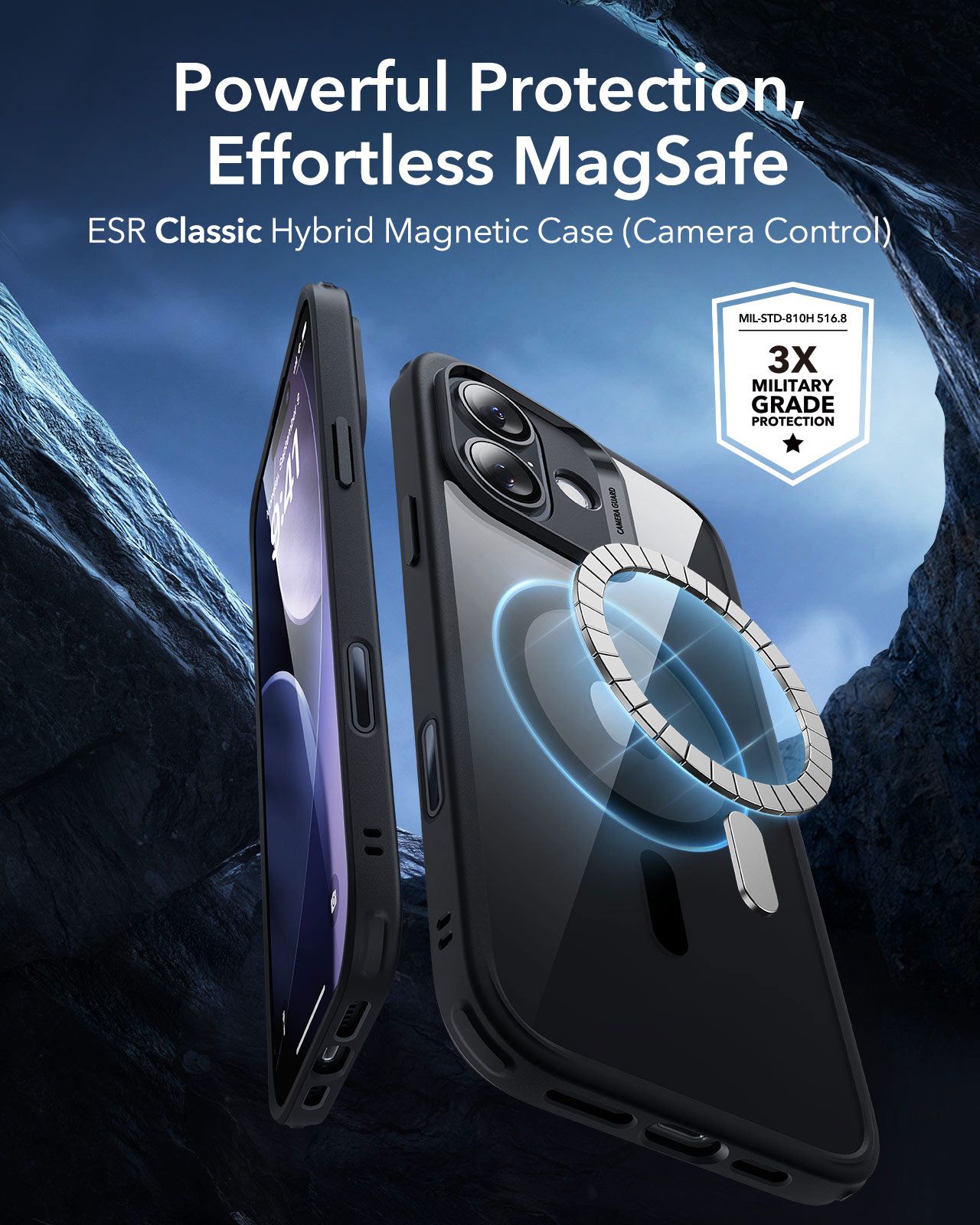 Θήκη ESR Classic Hybrid (Camera Control Button) MagSafe Clear Black iPhone 17 ΘΗΚΕΣ ESR Θήκη ESR Classic Hybrid (Camera Control Button) MagSafe Clear Black iPhone 17 - Image 5