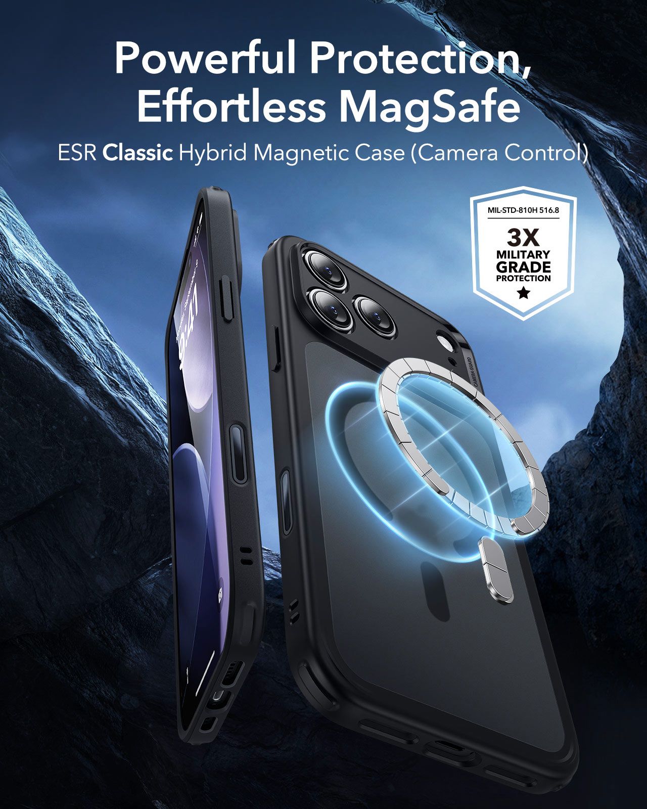 Θήκη ESR Classic Hybrid (Camera Control Button) MagSafe Frosted Black iPhone 17 Pro Max ΘΗΚΕΣ ESR Θήκη ESR Classic Hybrid (Camera Control Button) MagSafe Frosted Black iPhone 17 Pro Max - Image 6