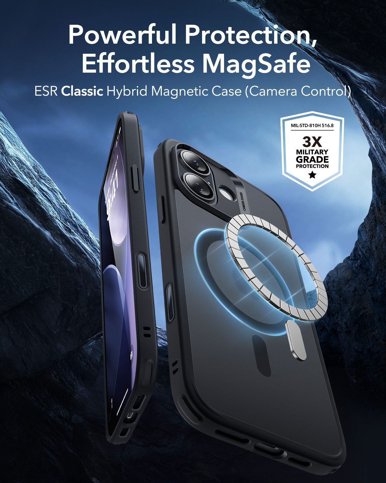 Θήκη ESR Classic Hybrid (Camera Control Button) MagSafe Frosted Black iPhone 17 ΘΗΚΕΣ ESR Θήκη ESR Classic Hybrid (Camera Control Button) MagSafe Frosted Black iPhone 17 - Image 3
