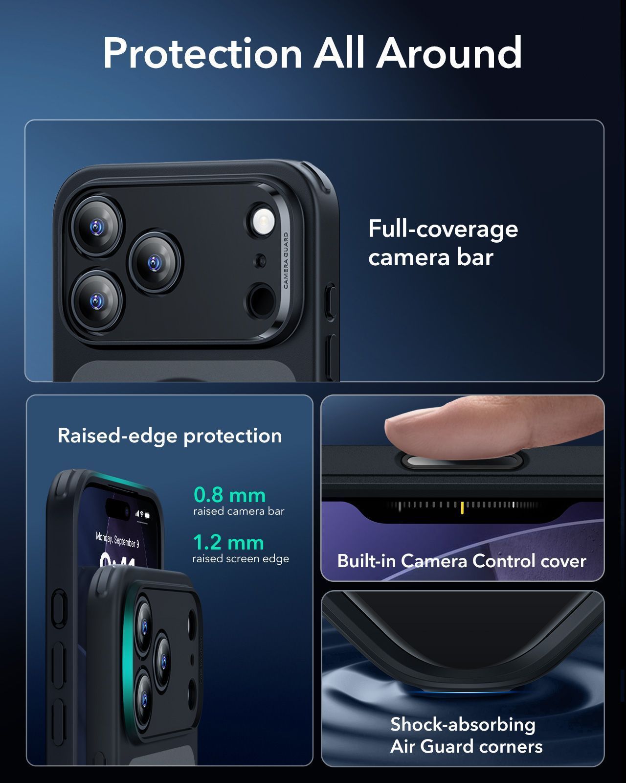 Θήκη ESR Classic Hybrid (Camera Control Button) MagSafe Frosted Black iPhone 17 Pro Max ΘΗΚΕΣ ESR Θήκη ESR Classic Hybrid (Camera Control Button) MagSafe Frosted Black iPhone 17 Pro Max - Image 7