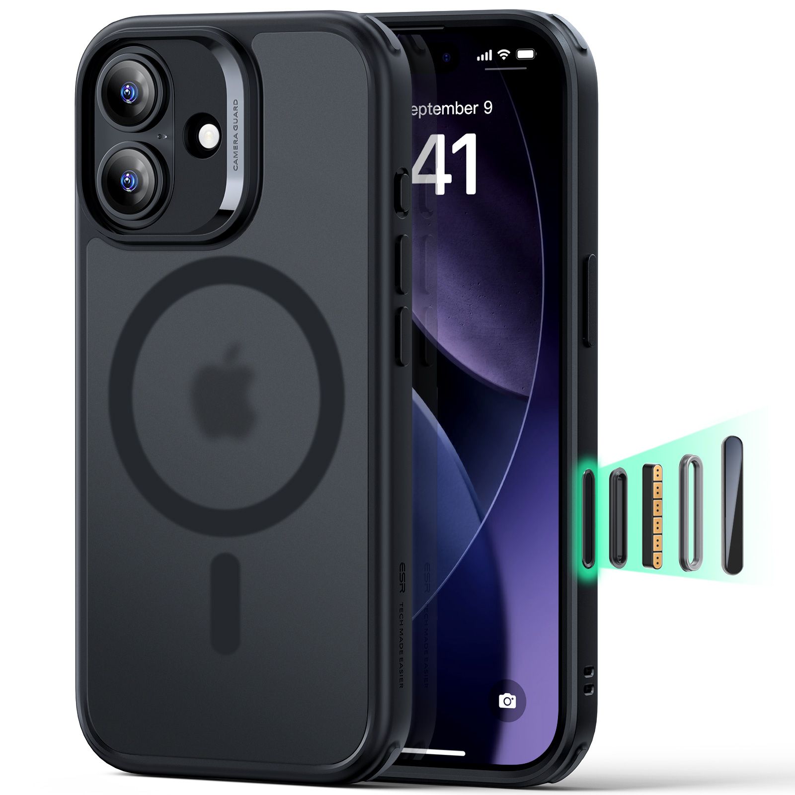 Θήκη ESR Classic Hybrid (Camera Control Button) MagSafe Frosted Black iPhone 17 ΘΗΚΕΣ ESR Θήκη ESR Classic Hybrid (Camera Control Button) MagSafe Frosted Black iPhone 17