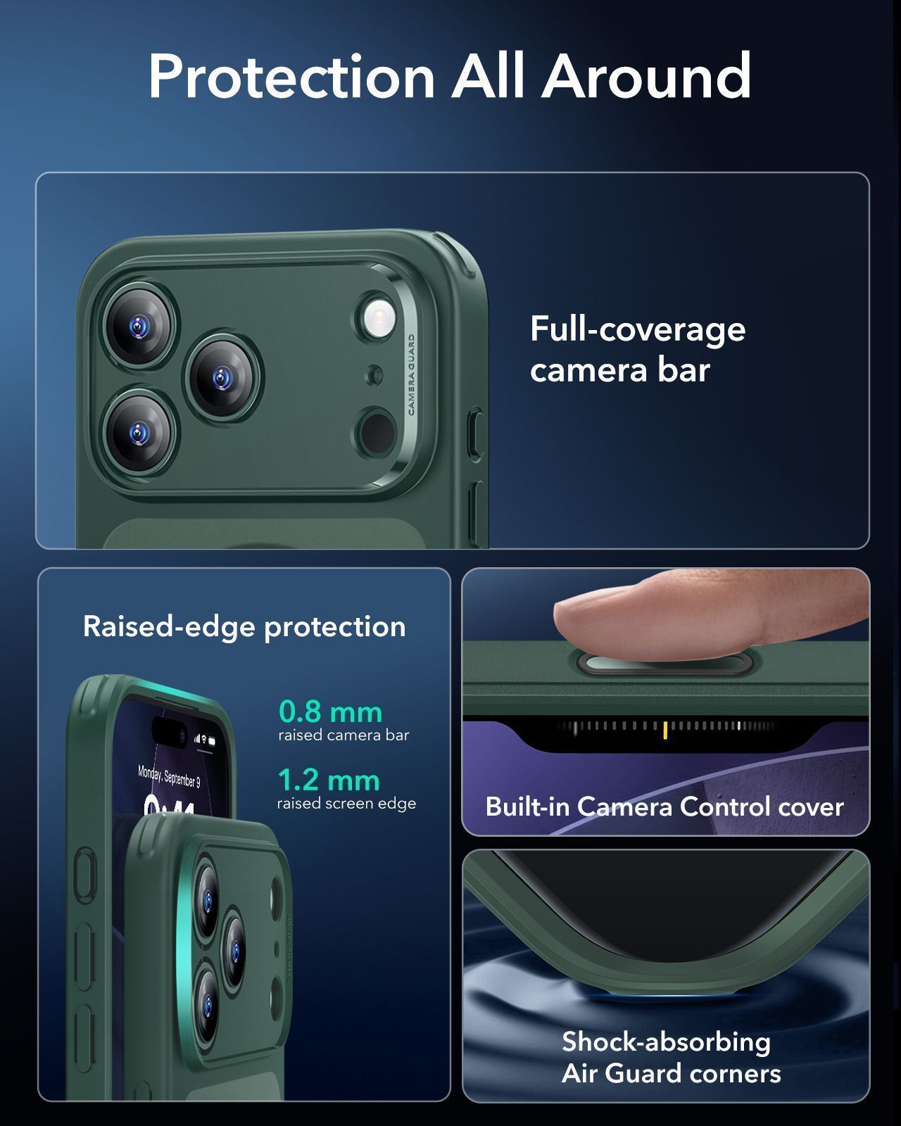 Θήκη ESR Classic Hybrid (Camera Control Button) MagSafe Frosted Green iPhone 17 Pro Max ΘΗΚΕΣ ESR Θήκη ESR Classic Hybrid (Camera Control Button) MagSafe Frosted Green iPhone 17 Pro Max - Image 2