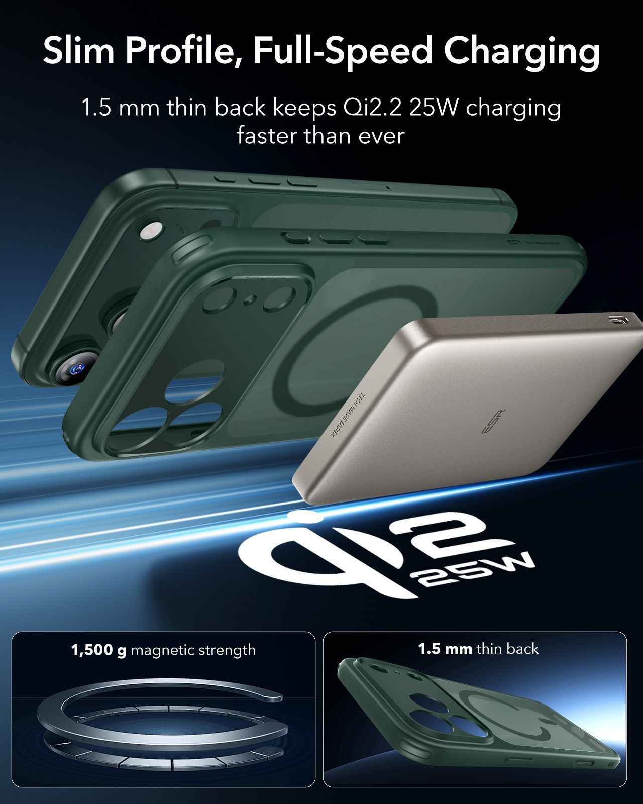 Θήκη ESR Classic Hybrid (Camera Control Button) MagSafe Frosted Green iPhone 17 Pro Max ΘΗΚΕΣ ESR Θήκη ESR Classic Hybrid (Camera Control Button) MagSafe Frosted Green iPhone 17 Pro Max - Image 3