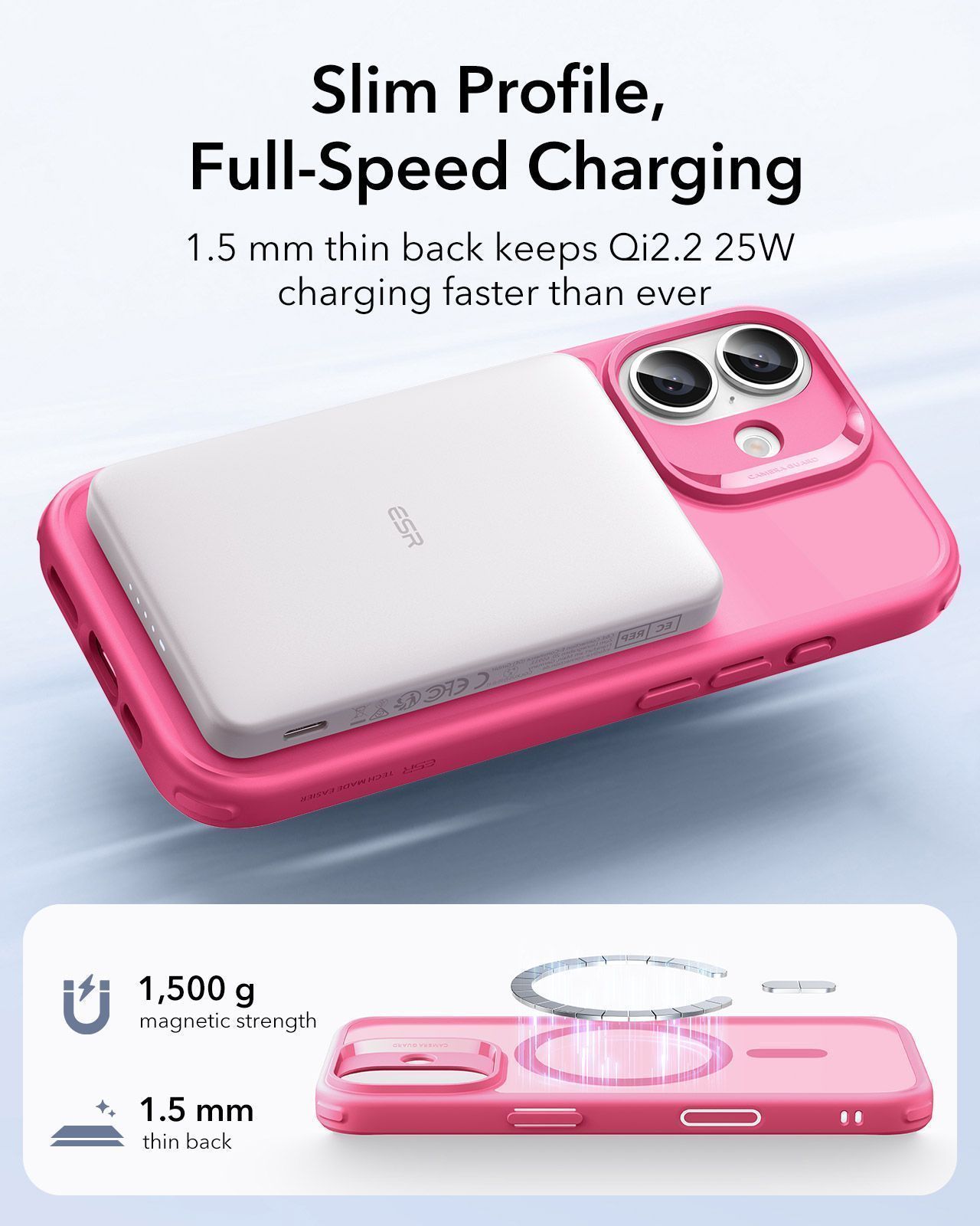Θήκη ESR Classic Hybrid (Camera Control Button) MagSafe Frosted Pink iPhone 17 ΘΗΚΕΣ ESR Θήκη ESR Classic Hybrid (Camera Control Button) MagSafe Frosted Pink iPhone 17 - Image 4