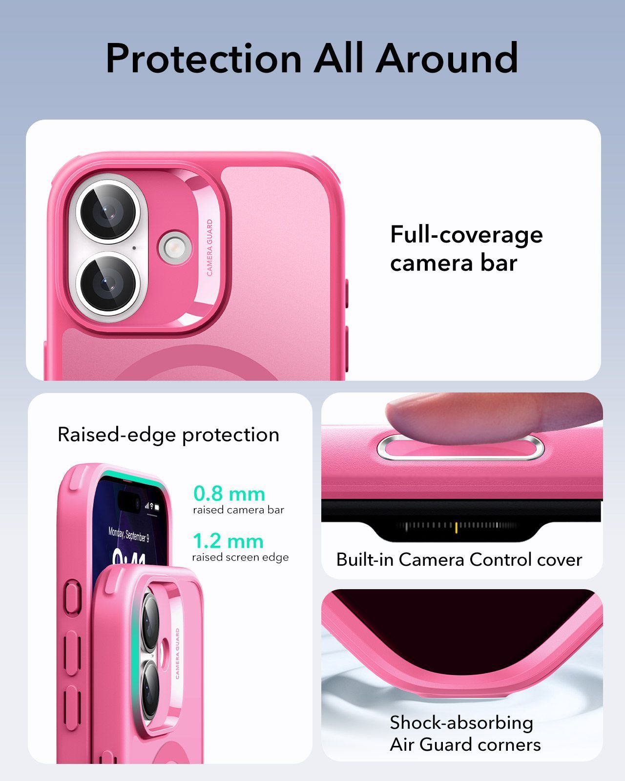 Θήκη ESR Classic Hybrid (Camera Control Button) MagSafe Frosted Pink iPhone 17 ΘΗΚΕΣ ESR Θήκη ESR Classic Hybrid (Camera Control Button) MagSafe Frosted Pink iPhone 17 - Image 5