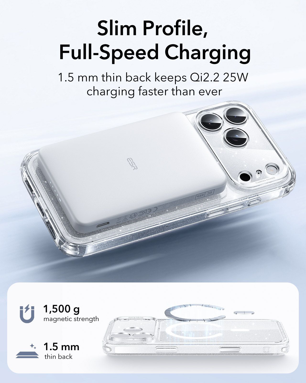 Θήκη ESR Classic Hybrid (Camera Control Button) MagSafe Clear Shimmer iPhone 17 Pro ΘΗΚΕΣ ESR Θήκη ESR Classic Hybrid (Camera Control Button) MagSafe Clear Shimmer iPhone 17 Pro - Image 7