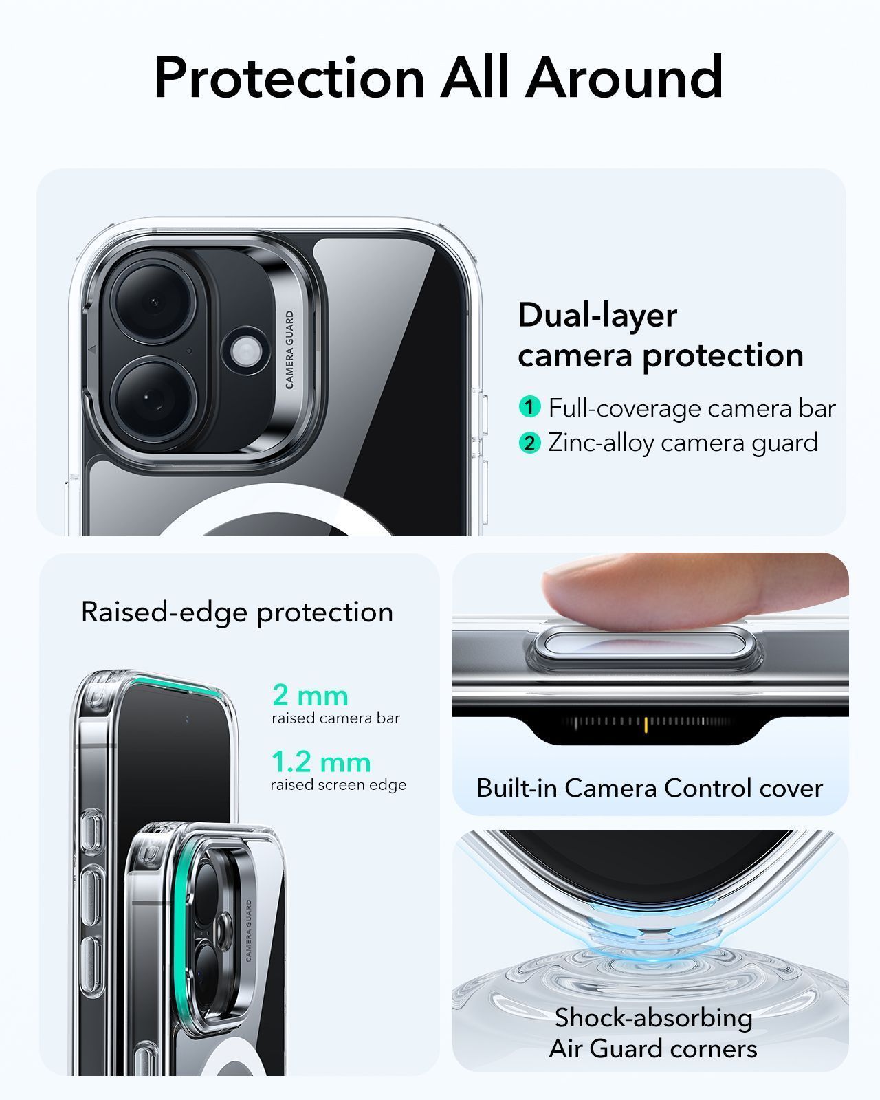 Θήκη ESR Classic Hybrid with Stash Stand (Camera Control Button) HaloLock MagSafe Clear iPhone 17 ΘΗΚΕΣ ESR Θήκη ESR Classic Hybrid with Stash Stand (Camera Control Button) HaloLock MagSafe Clear iPhone 17 - Image 6