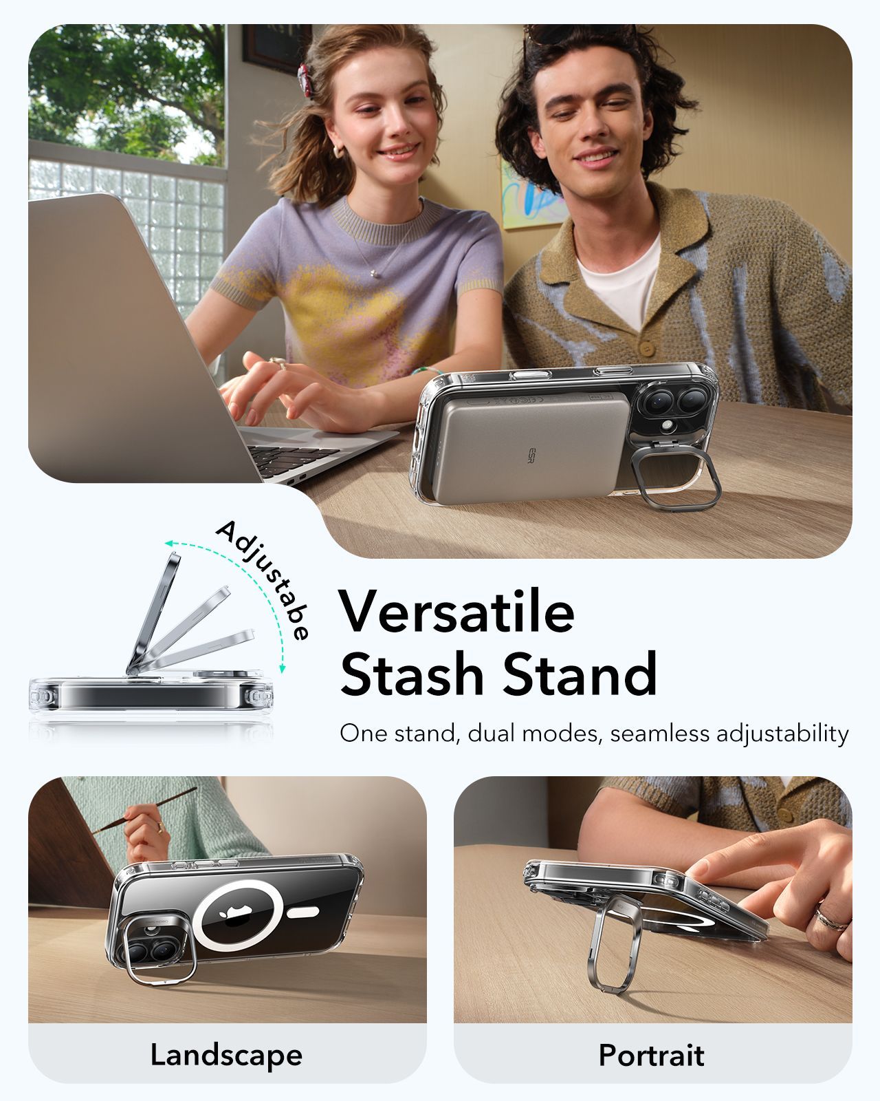 Θήκη ESR Classic Hybrid with Stash Stand (Camera Control Button) HaloLock MagSafe Clear iPhone 17 ΘΗΚΕΣ ESR Θήκη ESR Classic Hybrid with Stash Stand (Camera Control Button) HaloLock MagSafe Clear iPhone 17 - Image 5