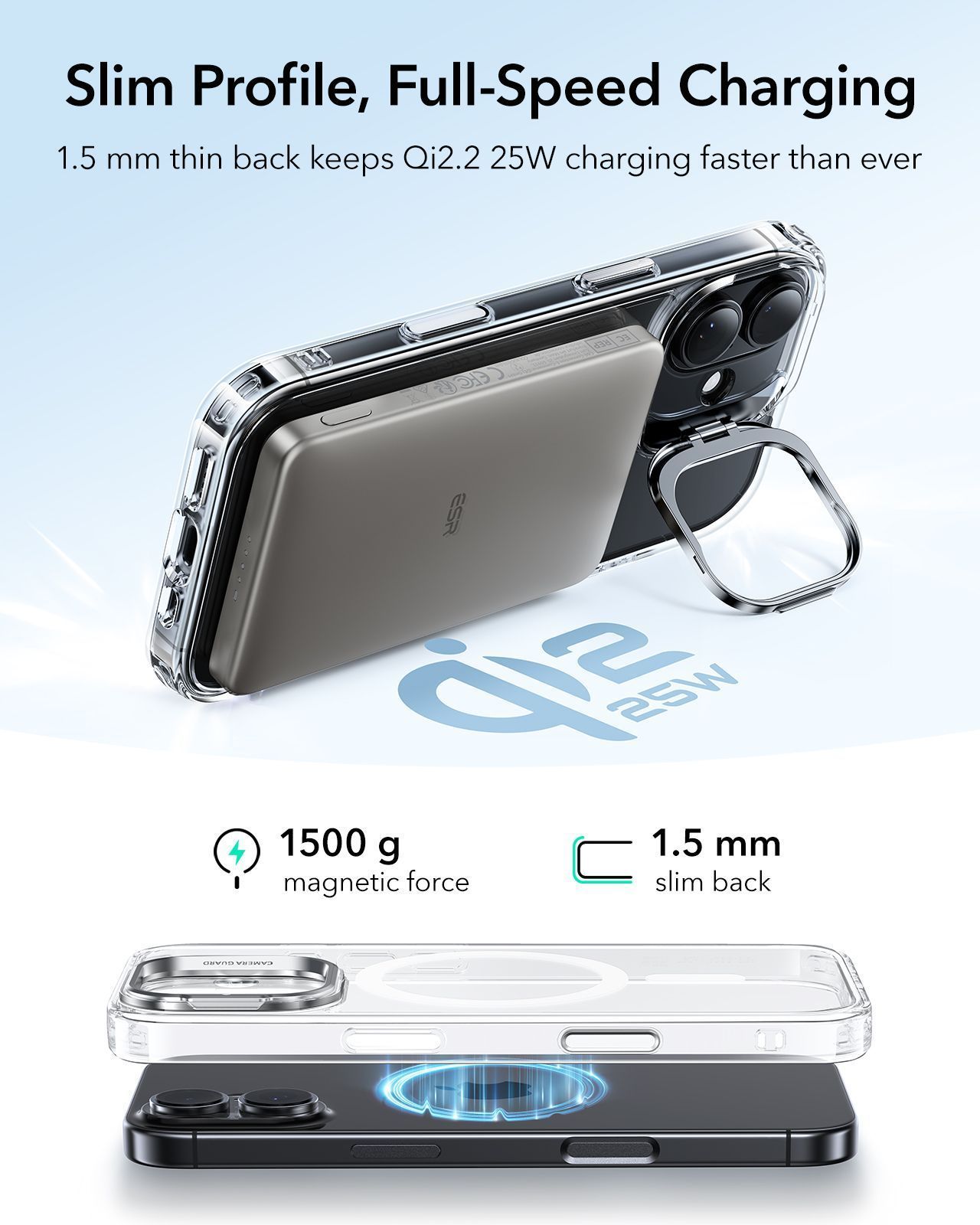 Θήκη ESR Classic Hybrid with Stash Stand (Camera Control Button) HaloLock MagSafe Clear iPhone 17 ΘΗΚΕΣ ESR Θήκη ESR Classic Hybrid with Stash Stand (Camera Control Button) HaloLock MagSafe Clear iPhone 17 - Image 4