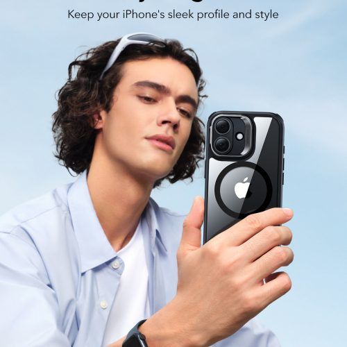 Alternative view of Θήκη ESR Classic Hybrid with Stash Stand (Camera Control Button) HaloLock MagSafe Clear Black iPhone 17