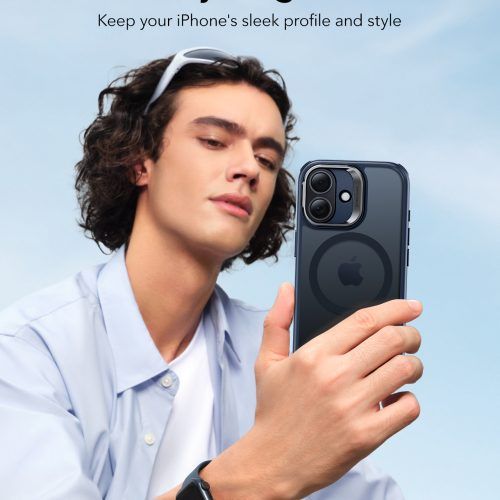 Alternative view of Θήκη ESR Classic Hybrid with Stash Stand (Camera Control Button) HaloLock MagSafe Frosted Blue iPhone 17